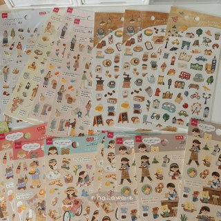 Sticker Nhật Bản Mind Wave Daiso trang trí bullet journal Nhà Kawaii