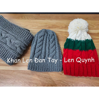 Mũ len đan tay - Quà tặng handmade - Mũ dáng chuông - free size cho cả nam và nữ