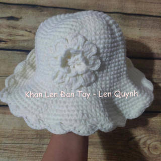 Mũ len handmade vành xòe xinh xắn - Sản phẩm móc tay thủ công - Quà tặng ý nghĩa