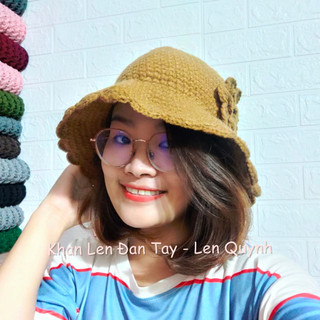 Mũ len handmade vành xòe xinh xắn - Sản phẩm móc tay thủ công - Quà tặng ý nghĩa