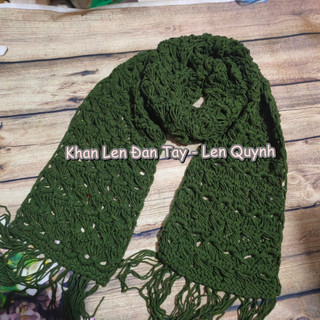 Khăn len đan tay cho nữ - kiểu đan hoa cúc đẹp mắt - Quà tặng handmade ý nghĩa