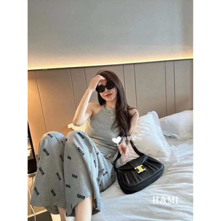QCCC Q8702 Quần suông vải M I U cạp chữ phối trắng siêu đẹp xịn sò