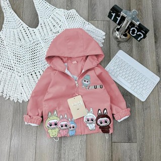 ÁO GIÓ 2 LỚP LABUBU CHÂT LIỆU GIÓ TRÁNG CÓ 3 MÀU CHO BÉ TRAI VA GÁI SIZE 6-18KG