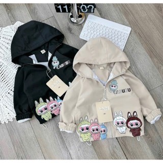 ÁO GIÓ 2 LỚP LABUBU CHÂT LIỆU GIÓ TRÁNG CÓ 3 MÀU CHO BÉ TRAI VA GÁI SIZE 6-18KG