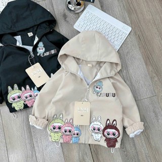 ÁO GIÓ 2 LỚP LABUBU CHÂT LIỆU GIÓ TRÁNG CÓ 3 MÀU CHO BÉ TRAI VA GÁI SIZE 6-18KG