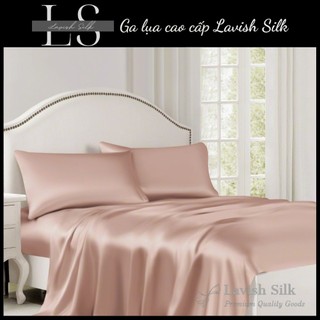 (Best Seller]Trọn Bộ Chăn  [Best Ga Gối Lụa Lavish Silk Cao Cấp Mát Lạnh Hàng Loại 1  - Hồng Dâu