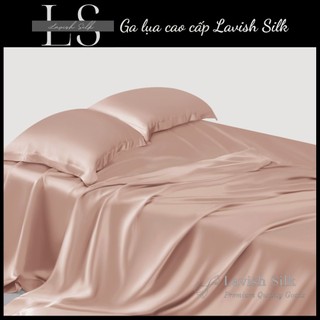(Best Seller]Trọn Bộ Chăn  [Best Ga Gối Lụa Lavish Silk Cao Cấp Mát Lạnh Hàng Loại 1  - Hồng Dâu