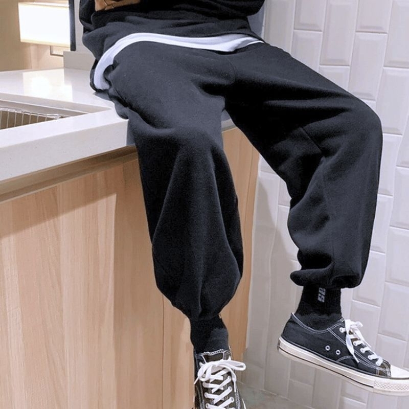 Bigsize 40-105kg Quần Jogger Nam Nữ Lai Thun Thời Trang Thu Đông (sọc-không sọc)