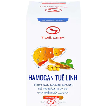 Hạ Mỡ Gan HAMOGAN Tuệ Linh - Giảm Mỡ Gan, Giảm Mỡ Máu, Giải Độc Gan, Tăng Cường Chức Năng Gan (Hộp 30 Viên) [Chính Hãng]