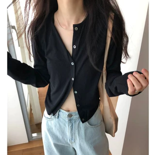 Áo khoác cardigan trơn nhiều màu form vừa peonyb - Khoát len tăm mùa thu đông kiểu bánh bèo tiểu thư hotgirl đẹp- ACD004
