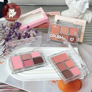 [ODBO] Bảng Phấn Mắt ODBO 5 Ô Nhũ Lì Tích Hợp Má Hồng Vỏ Trong Eye Blush Crush 6g (ODS04)