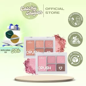 Bảng Phấn Mắt ODBO 5 Ô Nhũ Lì Tích Hợp Má Hồng Vỏ Trong Eye Blush Crush 6g (ODS04)