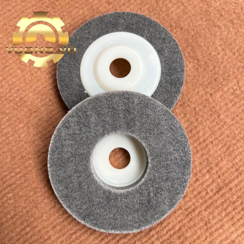 Nỉ xám đánh bóng inox-phớt nỉ đánh bóng kim loại đường kính 100mm ...