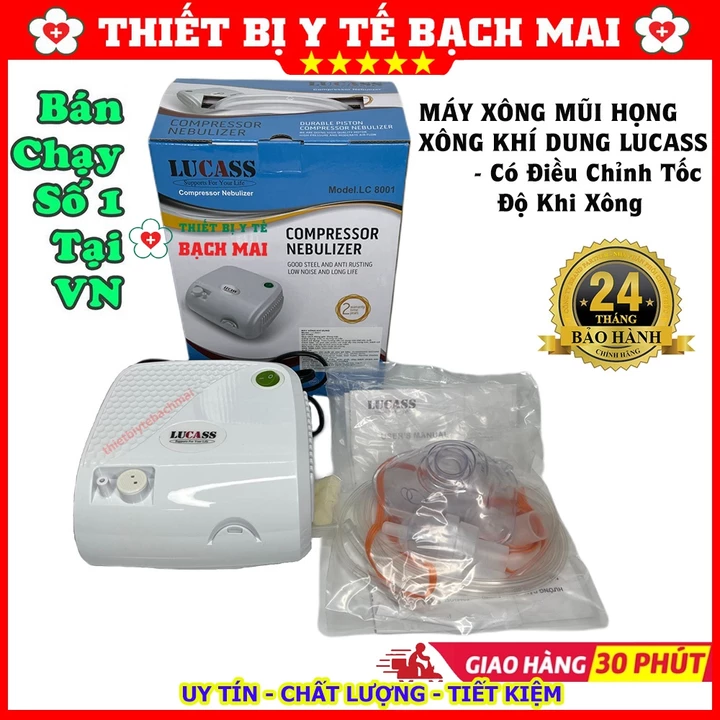 Máy Xông Khí Dung - Máy Xông Mũi Họng LUCASS