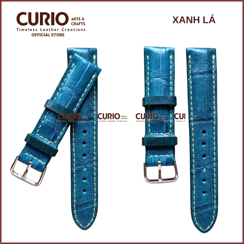 Dây đồng hồ nam nữ da cá sấu thật, tặng kèm hộp gỗ + tool thay + bộ khóa + chốt - WSCS CURIO LEATHER