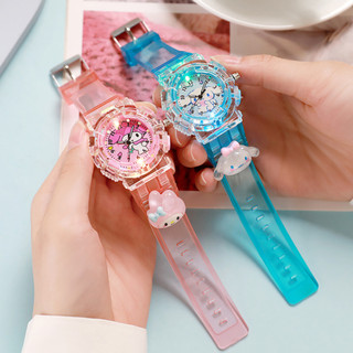 Đồng Hồ Đeo Tay Kuromi, Melody, Elsa Cho Bé Phát Sáng Có Dây Đeo Silicon Mềm Mại - Đồng Hồ Điện Tử Đeo Tay Cho Trẻ Em