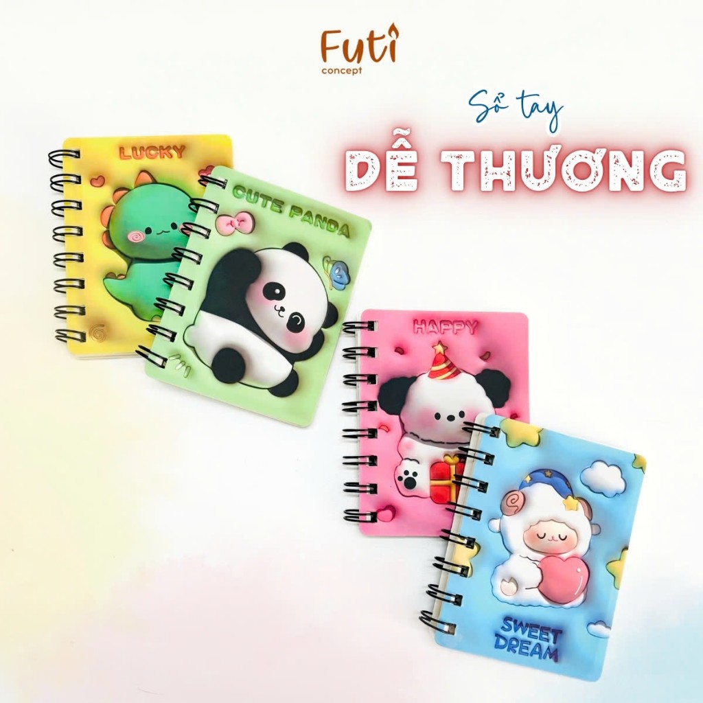 Sổ Tay Mini Lò Xo Hình Động Vật Dễ Thương Khổ A7 Nhỏ Gọn, Tiện Lợi ...