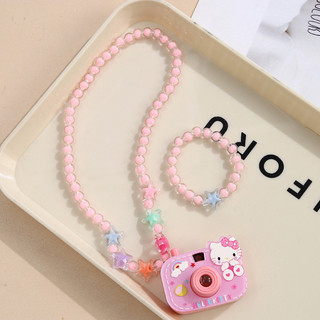 Máy Ảnh Chiếu Hình Cute Kuromi, Melody, Cún Trắng Cho Bé Kèm Set Vòng Tay, Vòng Cổ - Đồ Chơi Trung Thu Phát Sáng Cho Bé