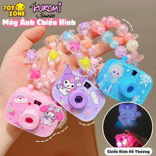 Máy Ảnh Chiếu Hình Cute Kuromi, Melody, Cún Trắng Cho Bé Kèm Set Vòng Tay, Vòng Cổ - Đồ Chơi Trung Thu Phát Sáng Cho Bé