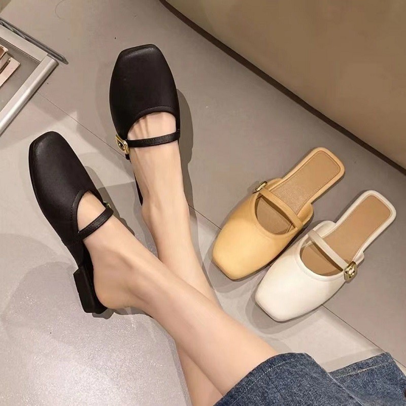 Dép sandal lười chất liệu cao su non đi êm chân chống trơn trượt