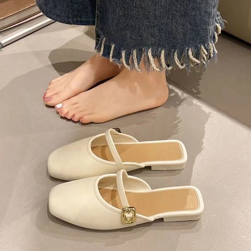 Dép sandal lười chất liệu cao su non đi êm chân chống trơn trượt