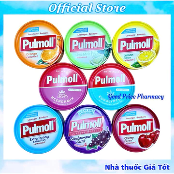 PULMOLL Kẹo Ngậm Ho Không Đường PULMOLL Hộp 50g Hỗ Trợ Giảm Ho Rát Họng Hiệu Quả