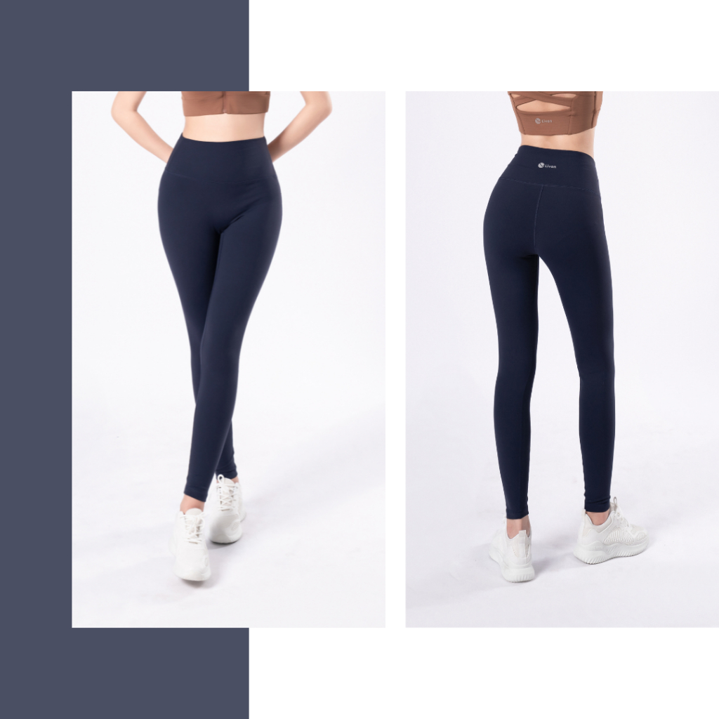 Ảnh Quần Legging Nữ Tập Yoga Basic Livan Sport Co Giãn Cạp Cao Mềm Mịn Ôm Form, Quần Legging Nữ, Quần Legging Tập Gym 3