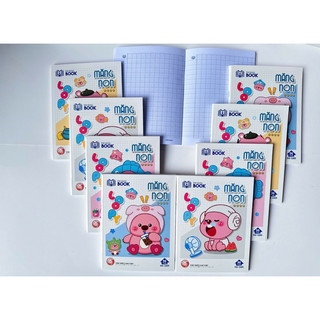 TÂN HƯNG - Tập vở 5 Ô LY định lượng 100gsm láng mịn Măng Non tự chọn bìa hoạt hình dễ thương 🌸 mã Loopy