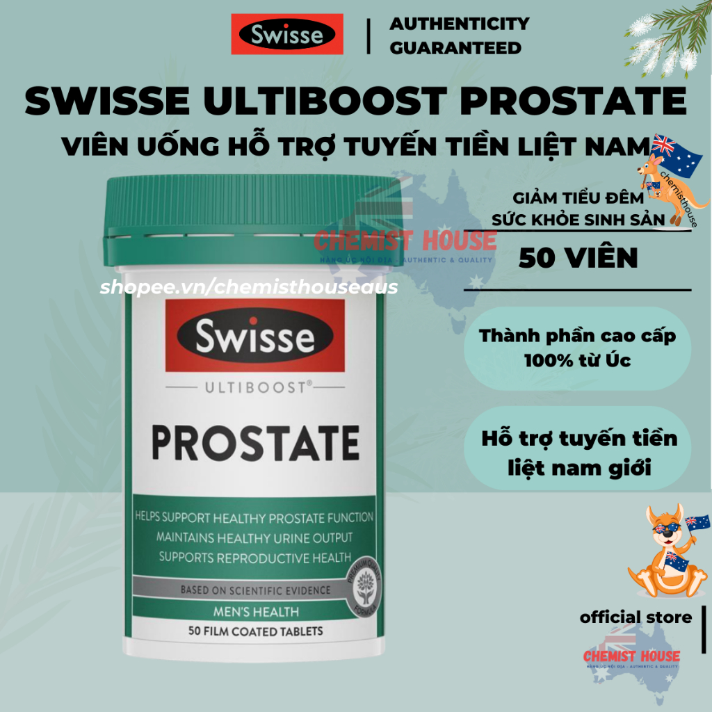 Viên Uống Hỗ Trợ Tuyến Tiền Tiệt Nam Giảm Tiểu Đêm Swisse Ultiboost ...