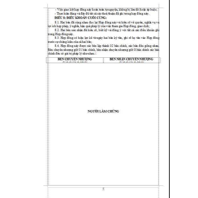 HỢP ĐỒNG MUA BÁN ĐẤT 3 BẢN A4