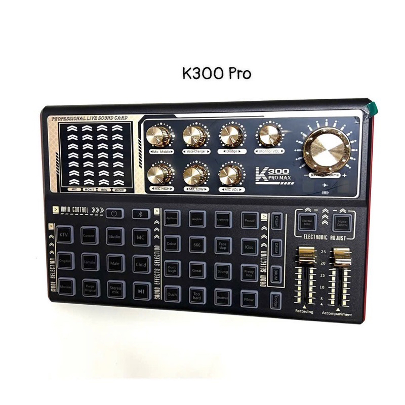Bộ chỉnh âm thanh Soundcard K300 Pro hiểu ứng chỉnh âm | Shopee Việt Nam