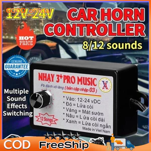 【🌞BH 6 tháng】Nhại còi 3 pro 8 bài 12 bài, điện auto 12v, 24v, còi hơi, còi điện，Chất lượng cao đích thực