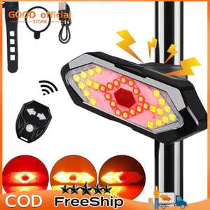 Đèn hậu xi nhan không dây pin sạc USB điều khiển từ xa 5 chế độ sáng