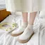 Tất nữ cổ thấp cotton dày dặn co giãn 4 chiều họa tiết viền bèo xinh xắn dễ thương cute DOPICO T685