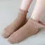 Tất nữ cổ thấp cotton dày dặn co giãn 4 chiều họa tiết viền bèo xinh xắn dễ thương cute DOPICO T685