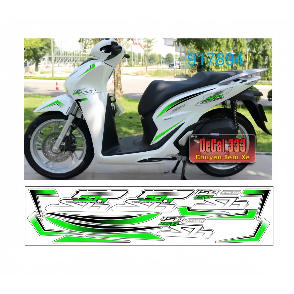 tem rời SH cao cấp chất liệu in 3 lớp chống nước không phai màu thichsf hợp nền trắng,nhãn dán decal