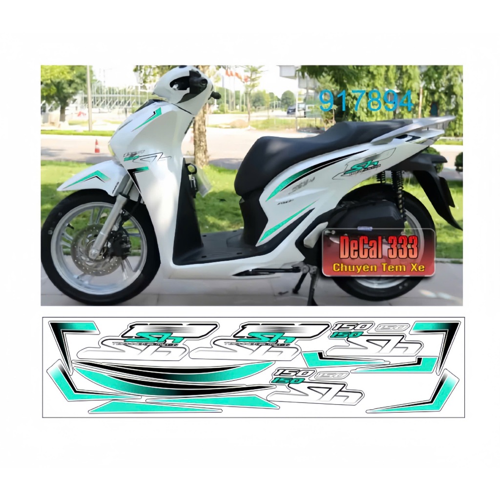 tem rời SH cao cấp chất liệu in 3 lớp chống nước không phai màu thichsf hợp nền trắng,nhãn dán decal
