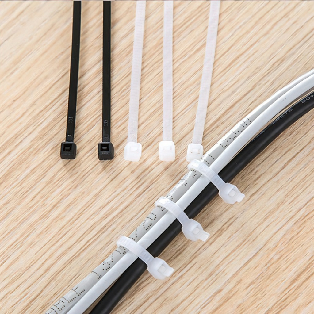 Set 100 Dây Rút Tự Khóa Bằng Nhựa Nylon Gọn Gàng Tiện Dụng