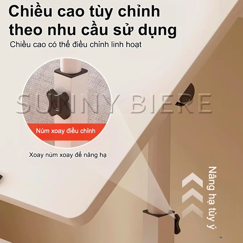 SUNNY Bàn Học Xếp Gọn Di Động 60x40x65-87cm Bàn Có Thể Gấp Lại Tiết Kiệm Diện Tích Chắc Chắn Và Tiện Lợi