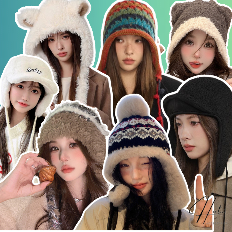Mũ Len Chùm Tai Nam Nữ, Nón Len Unisex Chụp Tai Giữ Ấm Tốt Hottrend ...