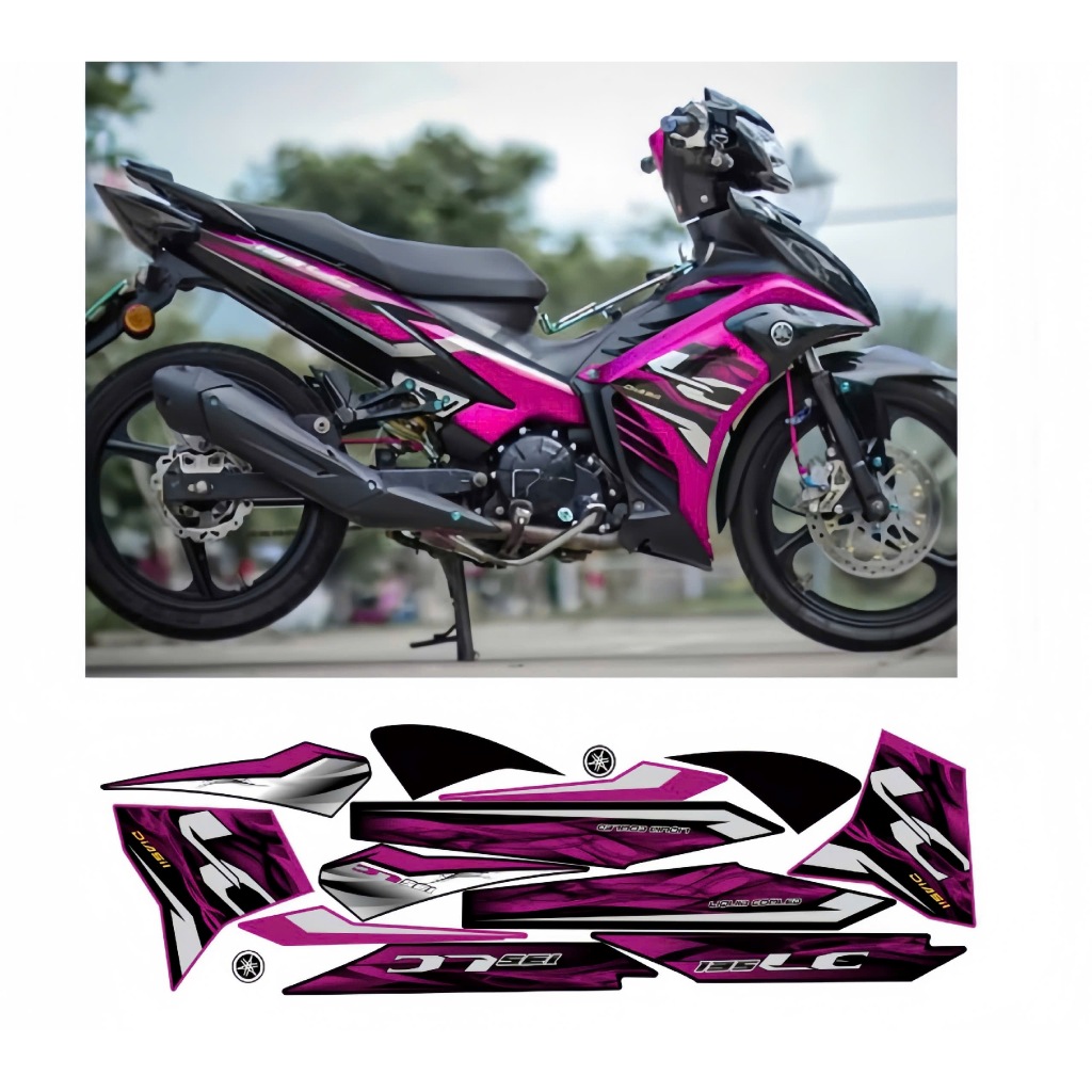 Tem rời EXCITER 135 mẫu LC cao cấp chất liệu in 3 lớp chống nước không phai màu nhãn dán decal.