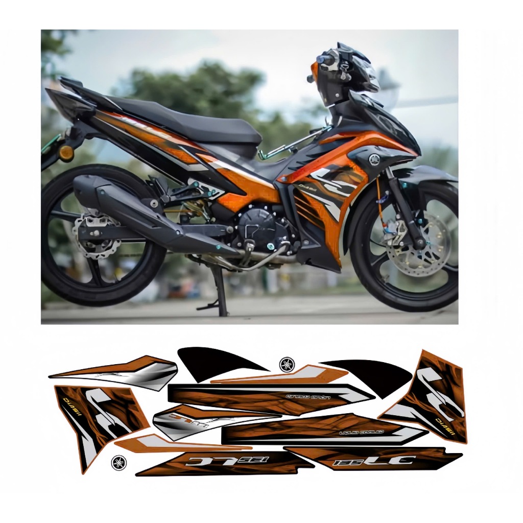 Tem rời EXCITER 135 mẫu LC cao cấp chất liệu in 3 lớp chống nước không phai màu nhãn dán decal.