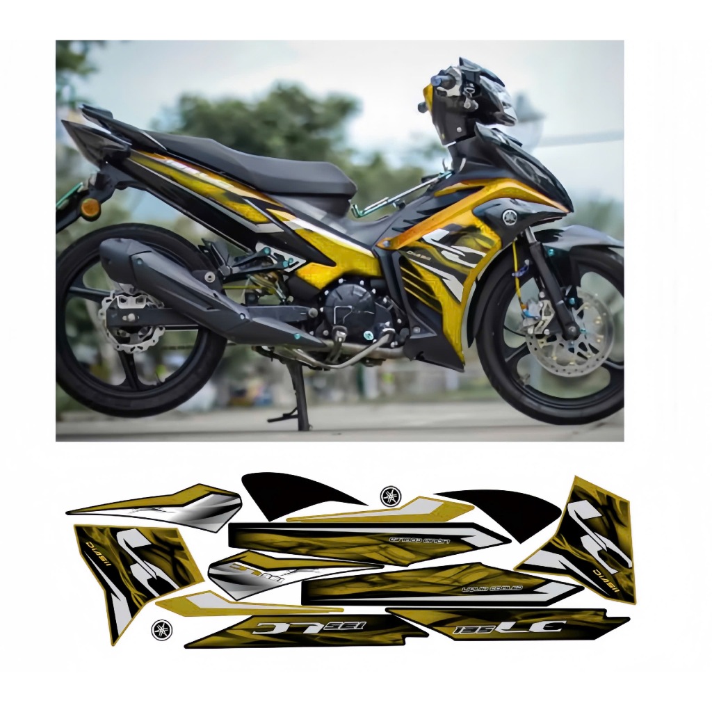 Tem rời EXCITER 135 mẫu LC cao cấp chất liệu in 3 lớp chống nước không phai màu nhãn dán decal.