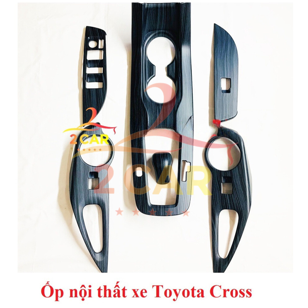 Ốp nội thất xe Toyota Corolla Cross 2020 - 2026 Hàng Nhựa ABS cao cấp nhất , có vân đá, vân gỗ, vân carbon