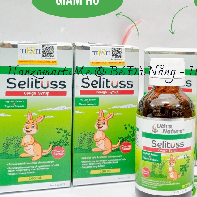 Siro ho cho bé Selituss 100 ml hỗ trợ giảm ho, long đờm - hanzo2009