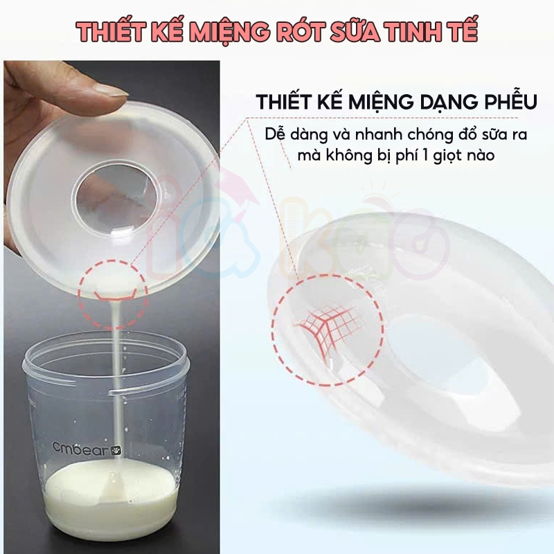 Ảnh Hộp 2 Phễu Hứng Sữa IQKAO Chống Tràn, Chất Liệu Silicone, Chống Tràn, Kích Sữa Nhẹ, Mềm Mại, An Toàn Cho Bé IQKAO 2
