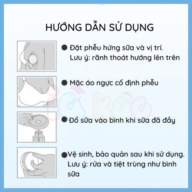 Ảnh Hộp 2 Phễu Hứng Sữa IQKAO Chống Tràn, Chất Liệu Silicone, Chống Tràn, Kích Sữa Nhẹ, Mềm Mại, An Toàn Cho Bé IQKAO 4
