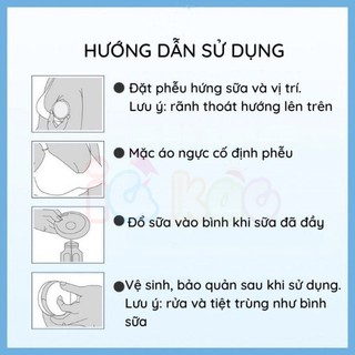 [Sale 50%]  Hộp 2 Phễu Hứng Sữa Chống Tràn, Chất Liệu Silicone, Chống Tràn, Kích Sữa Nhẹ, Mềm Mại, An Toàn Cho B
