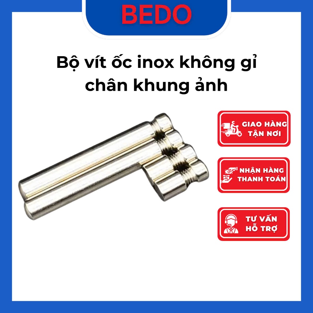 Combo Bộ 4 ốc inox chân khung ảnh mica, bộ vít inox chân khung ảnh để ...