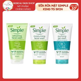 Sữa Rửa Mặt Simple Kind To Skin Moisturising Facial Wash và  Refreshing Facial Wash – 150ml